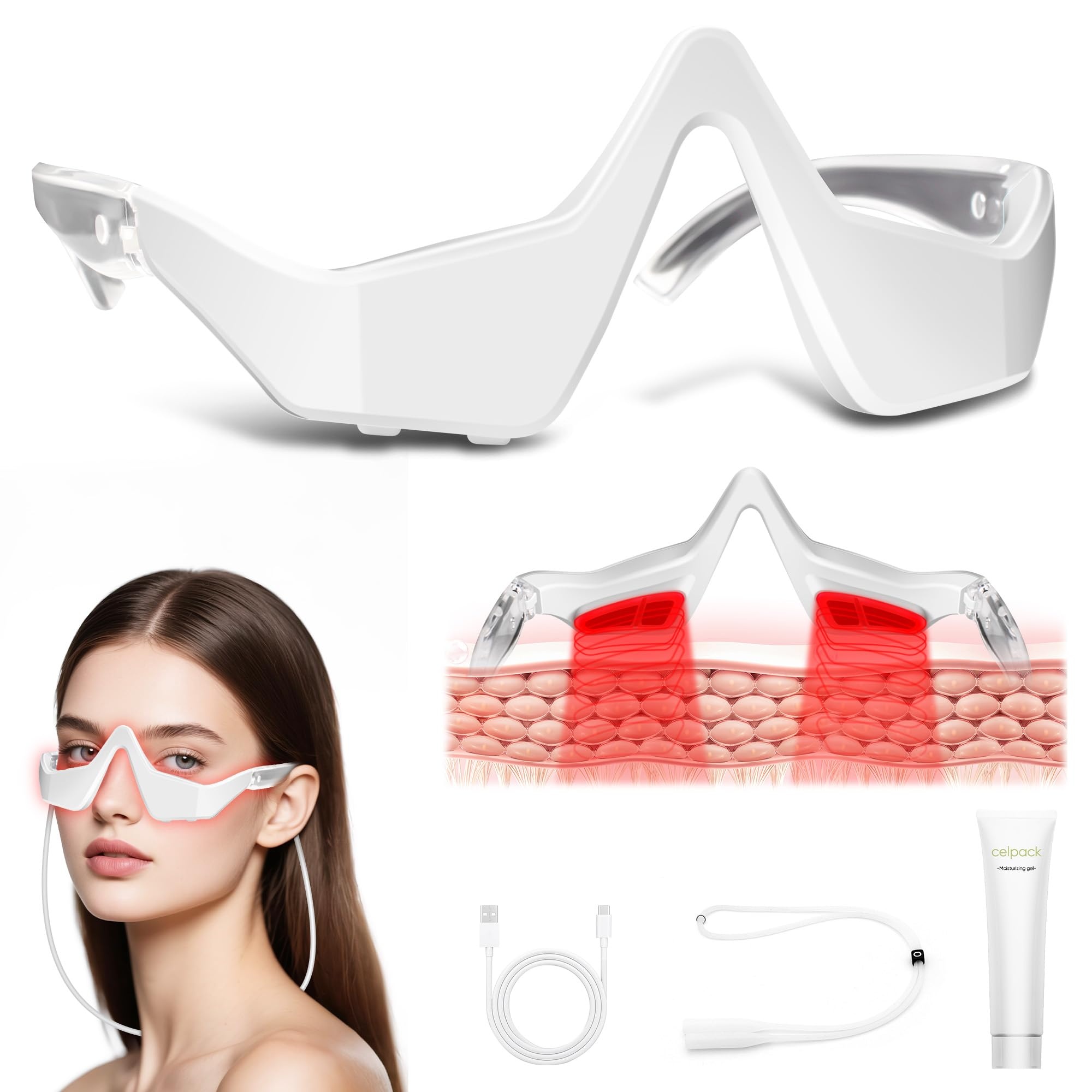 EMS Red Light Eye Massager Gla - đánh giá và giá Light Therapy Glasses