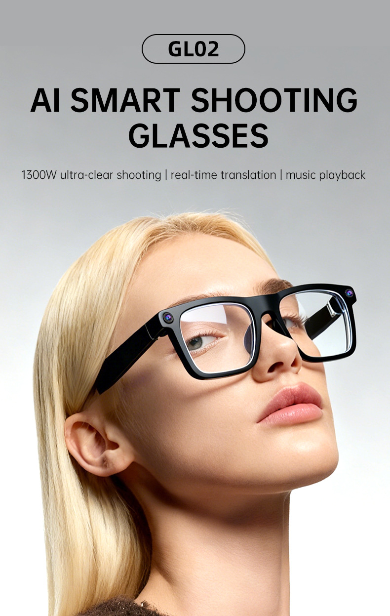 GL02 AI Smart Glasses — 13MP c - đánh giá và giá Smart Glasses Lens
